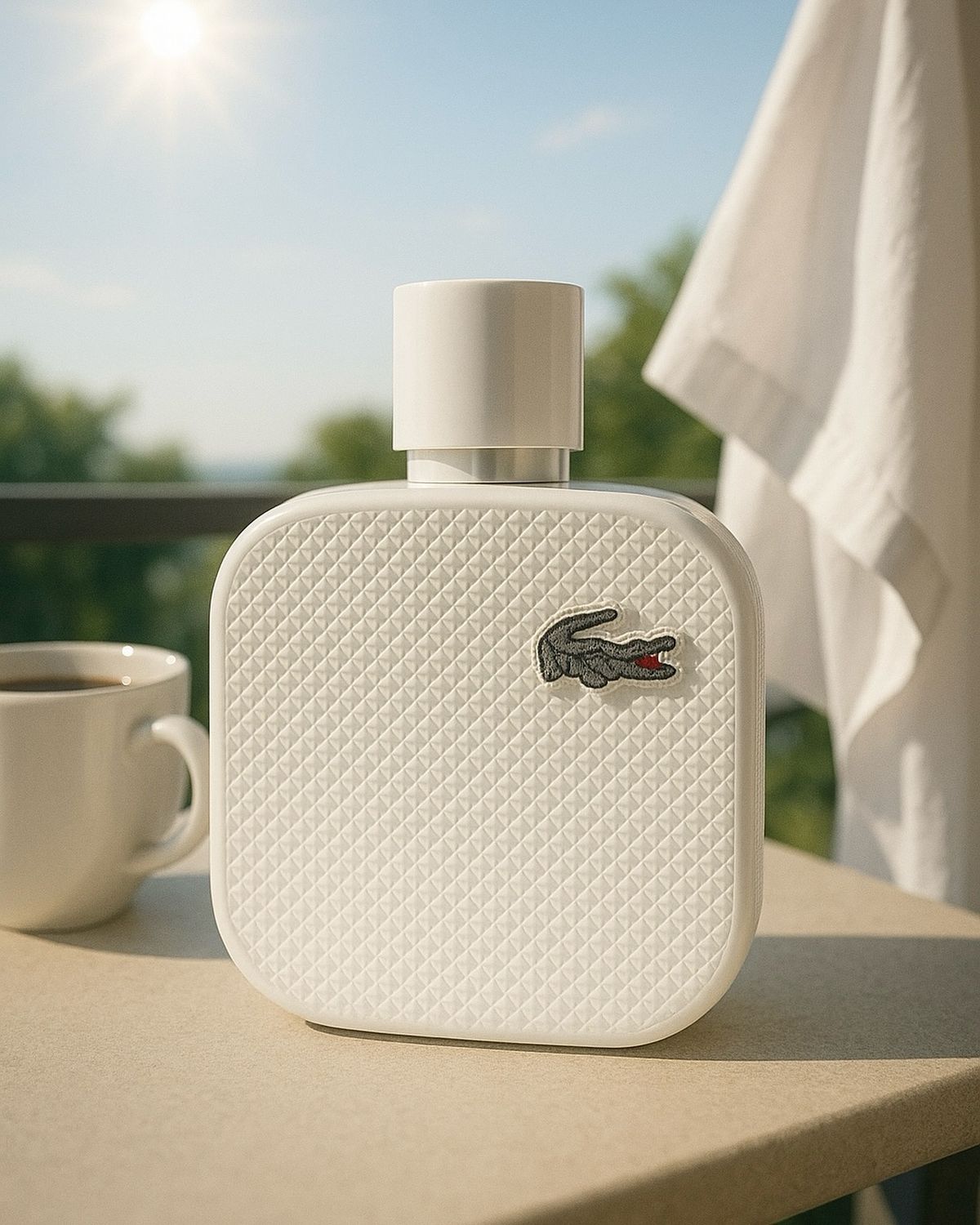 Lacoste Blanc, detalle del frasco